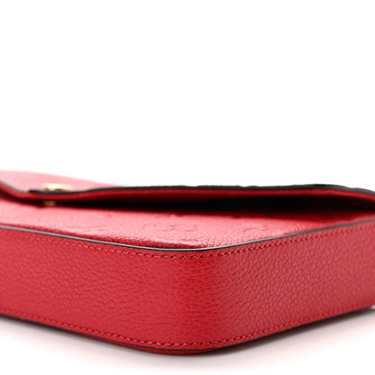 Louis Vuitton Empreinte Pochette Felicie Chain Wallet Scarlet 10 of 11