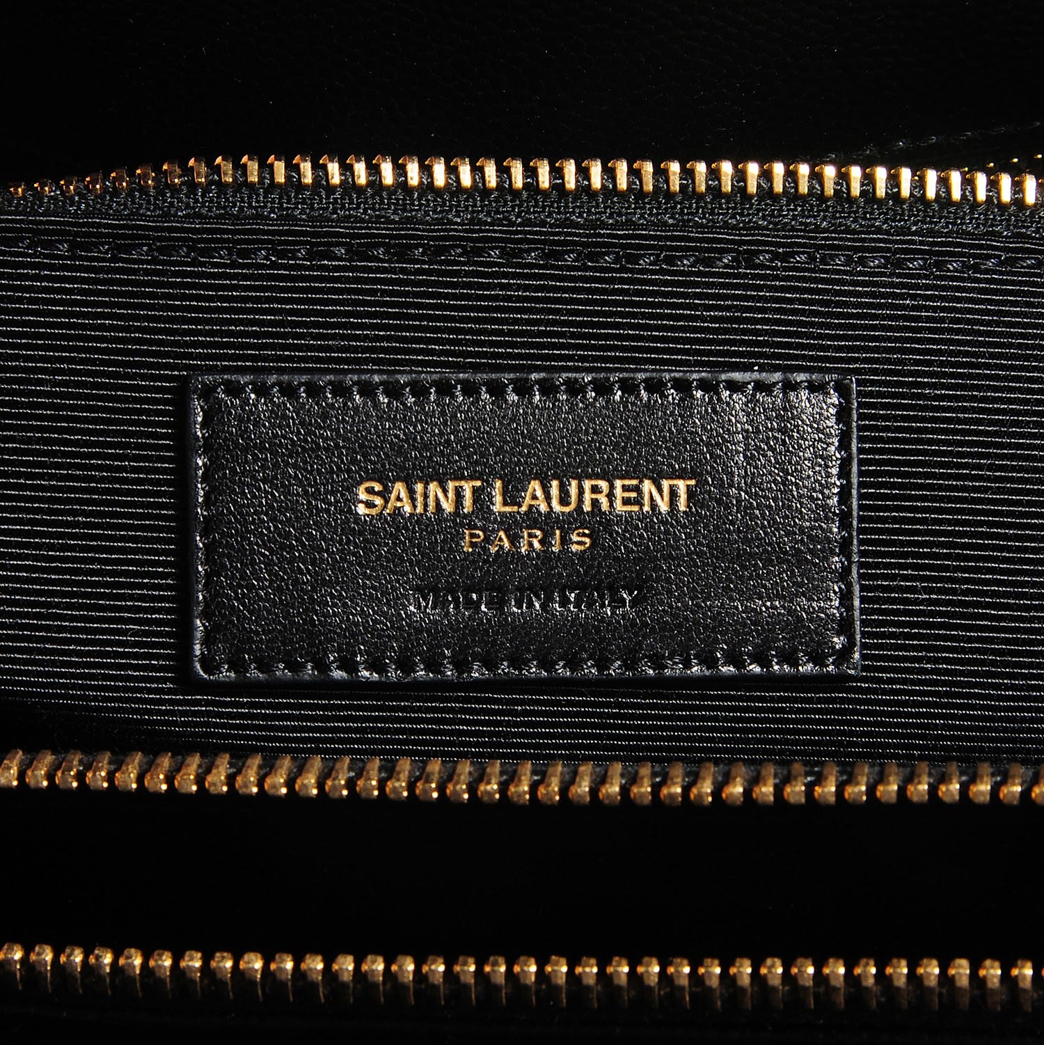 Saint Laurent Grain De Poudre Matelasse Chevron Monogram Shopping Bag Black 7 of 9