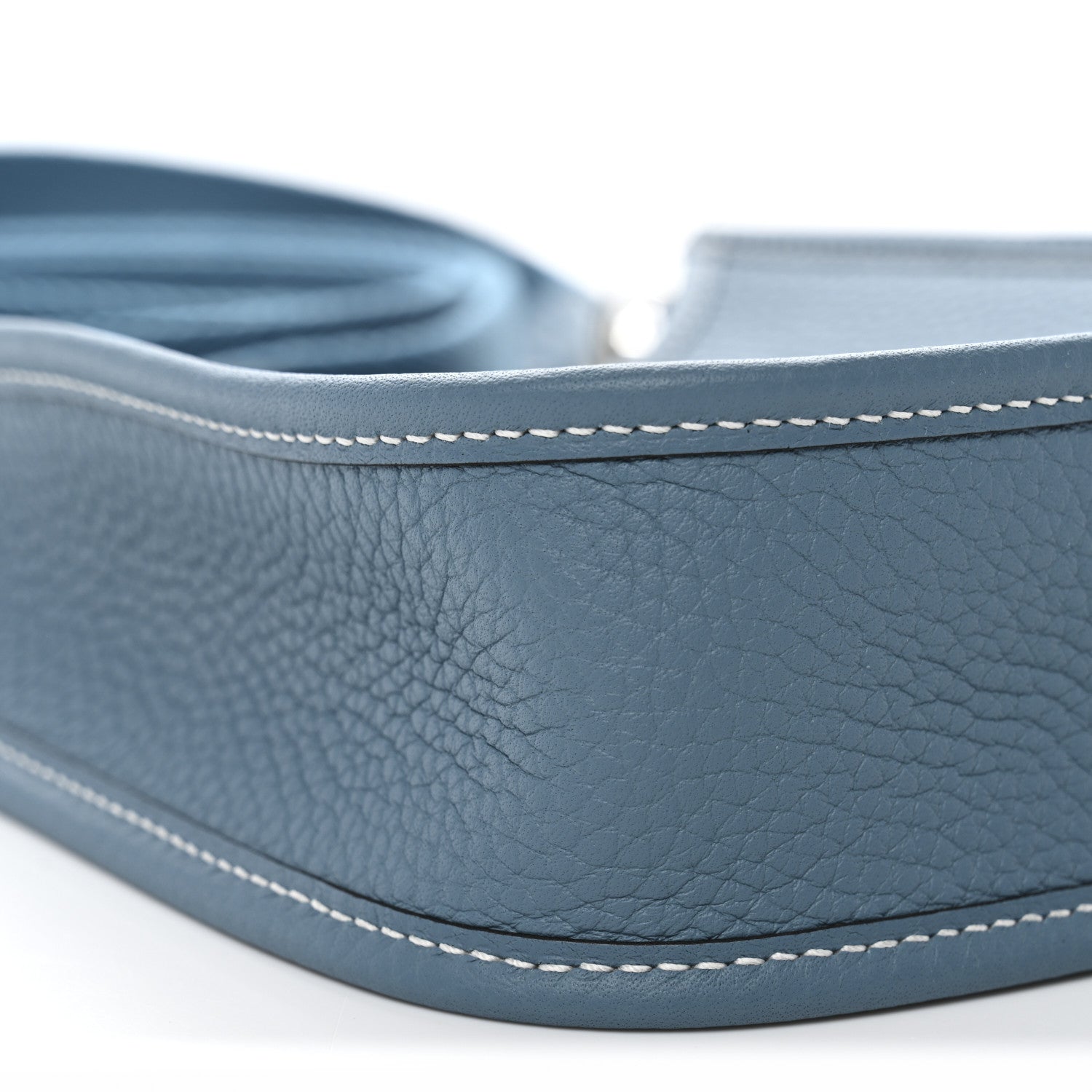 Hermes Taurillon Clemence Evelyne TPM New Blue Jean 9 of 11