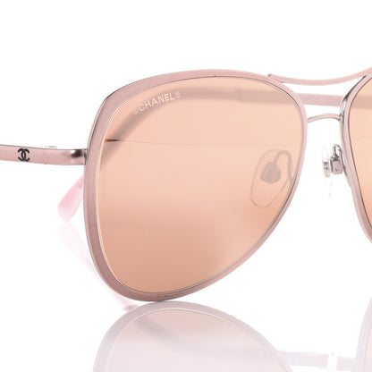 Chanel 18K Pilot Summer Sunglasses 4223 Pink Gold 7 of 8