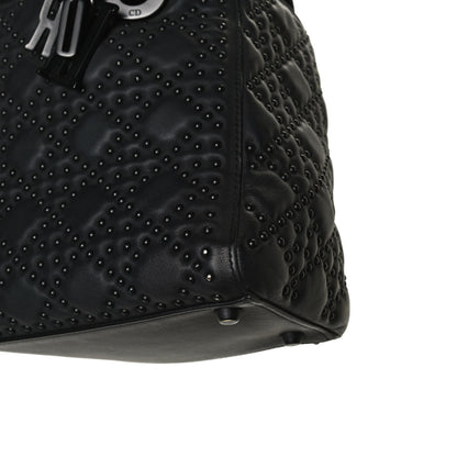 Christian Dior UItra Matte Calfskin Cannage Studded Medium Supple Lady Dior Black 9 of 16