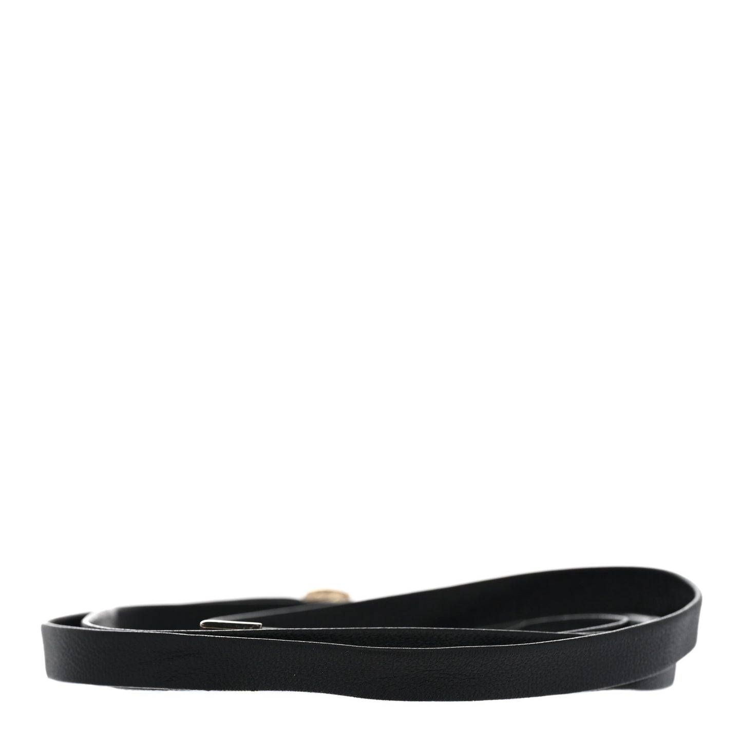 Lambskin CC Heart Choker Necklace Black