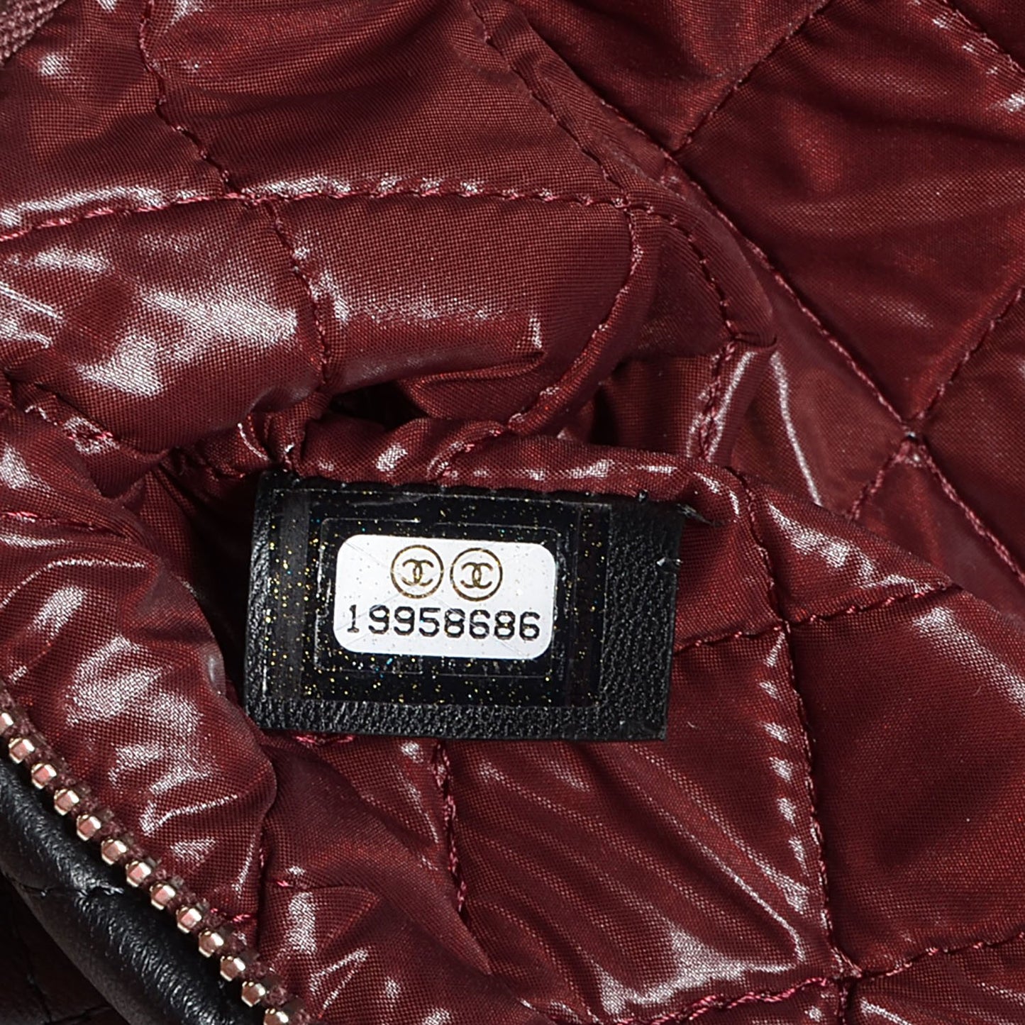 Lambskin Quilted Beauty Clutch Bag Black
