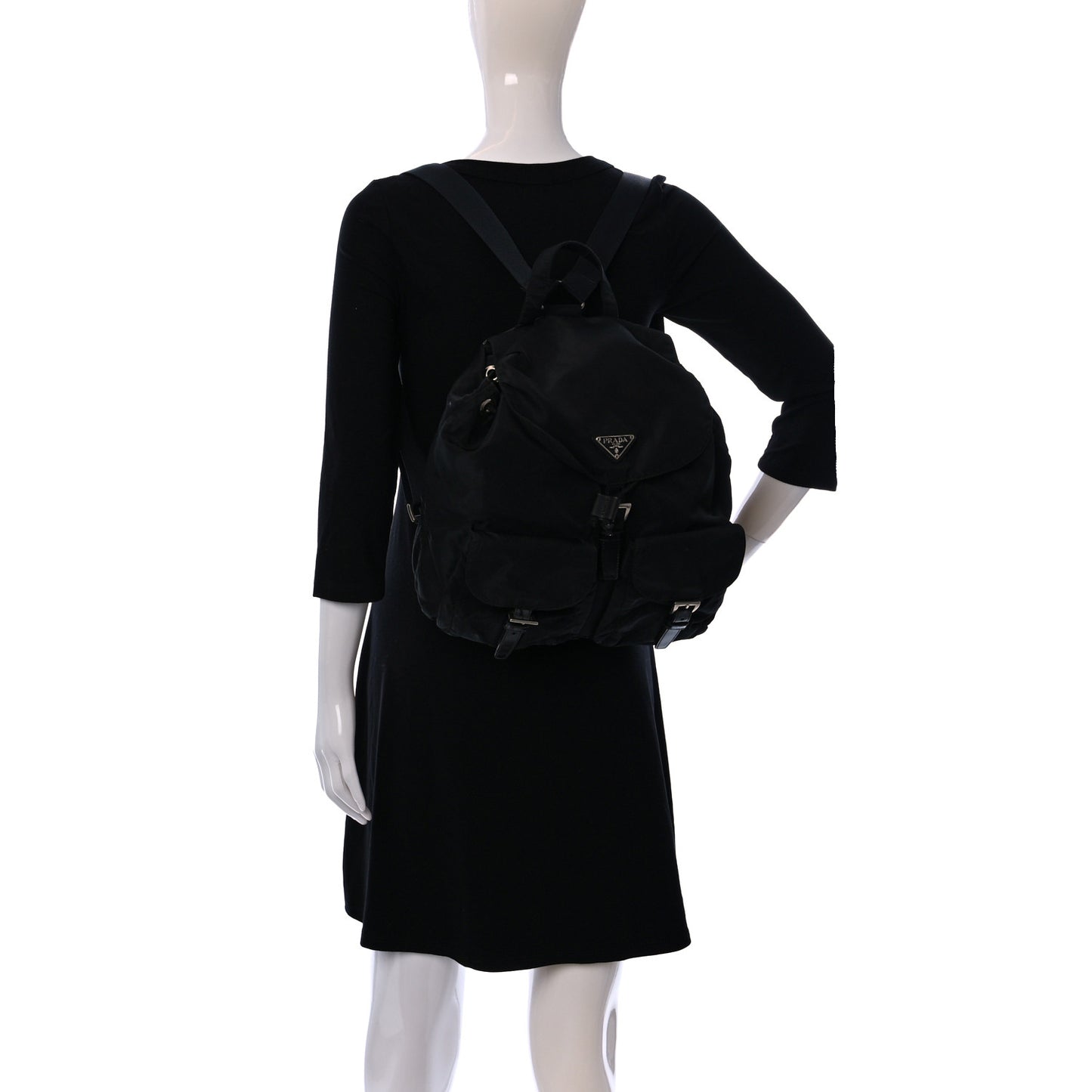Nylon Vela Small Backpack Black