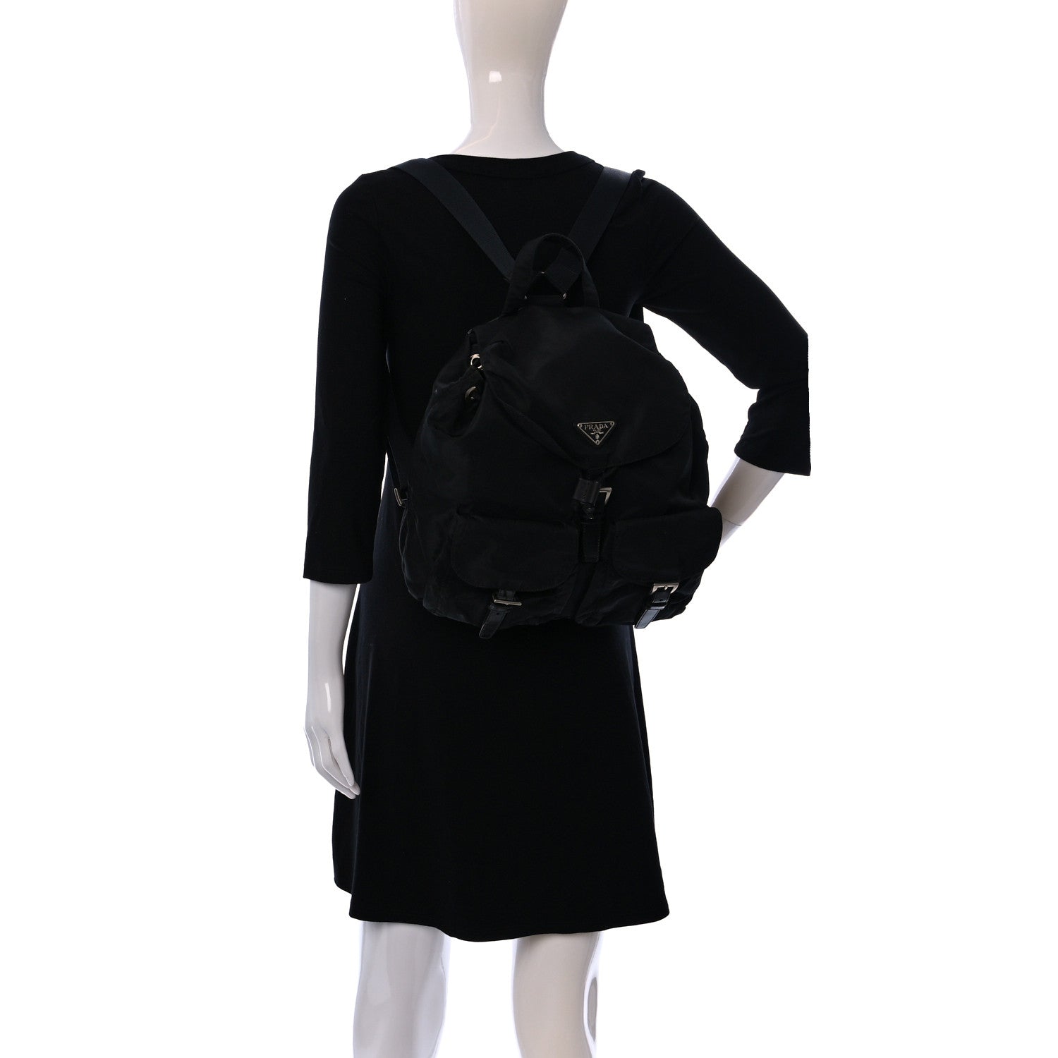 Prada Nylon Vela Small Backpack Black 2 of 9