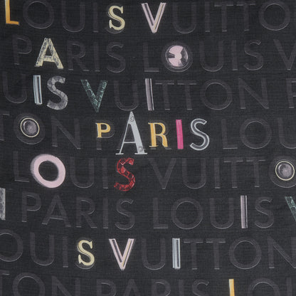 Louis Vuitton Silk Collage Lutece Square Scarf Black 1 of 5