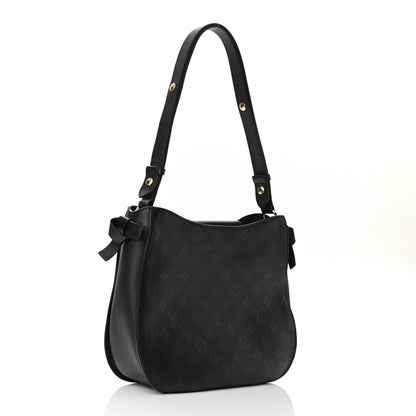 Louis Vuitton Cuir Plume Very Hobo Black 3 of 10