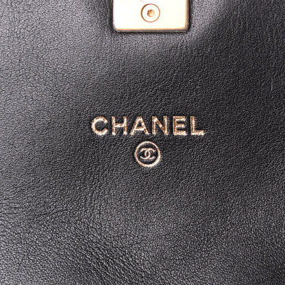 Chanel Calfskin Quilted Coco Mail Clutch With Chain Black 7 of 10