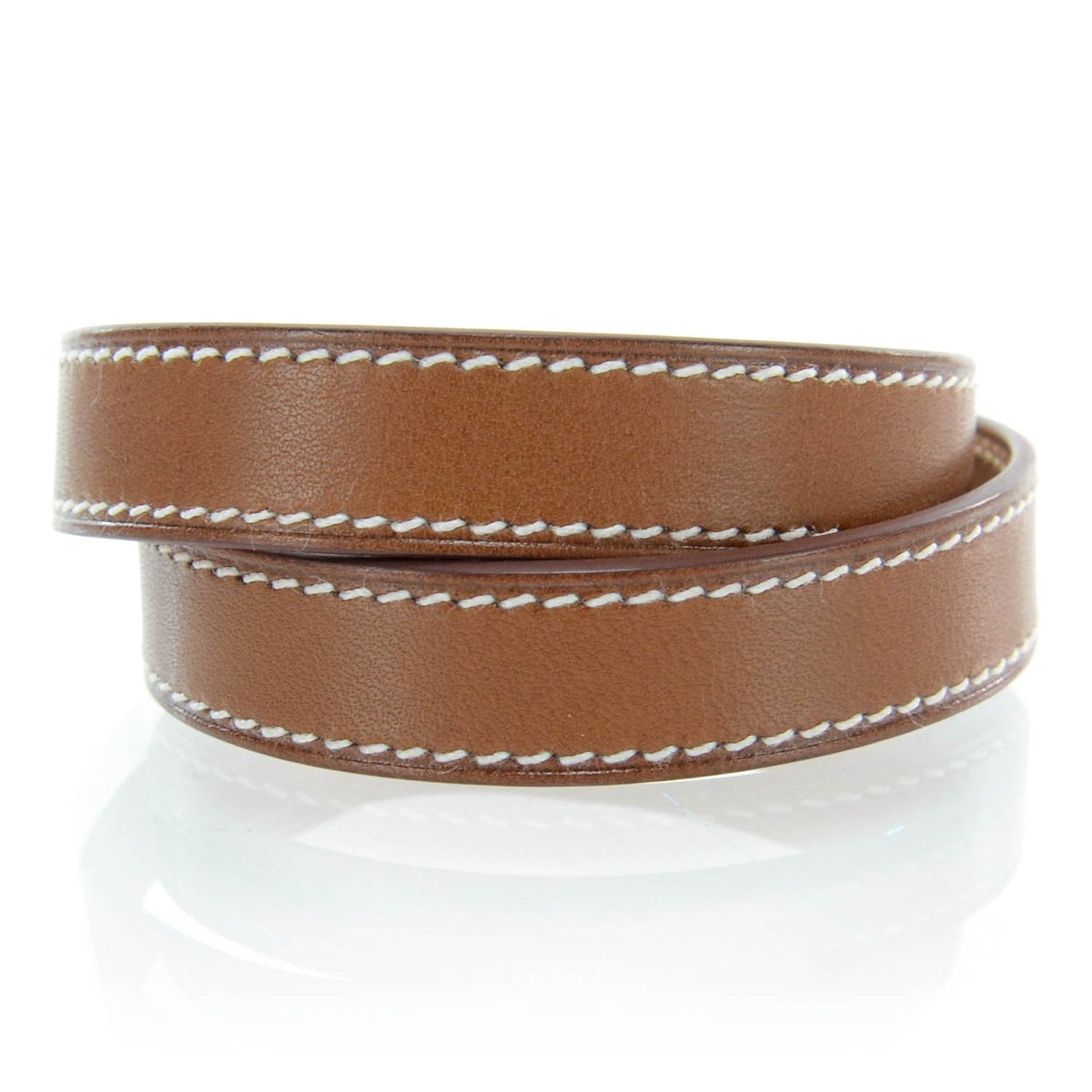 Natural Barenia Kelly Double Tour Bracelet Medium