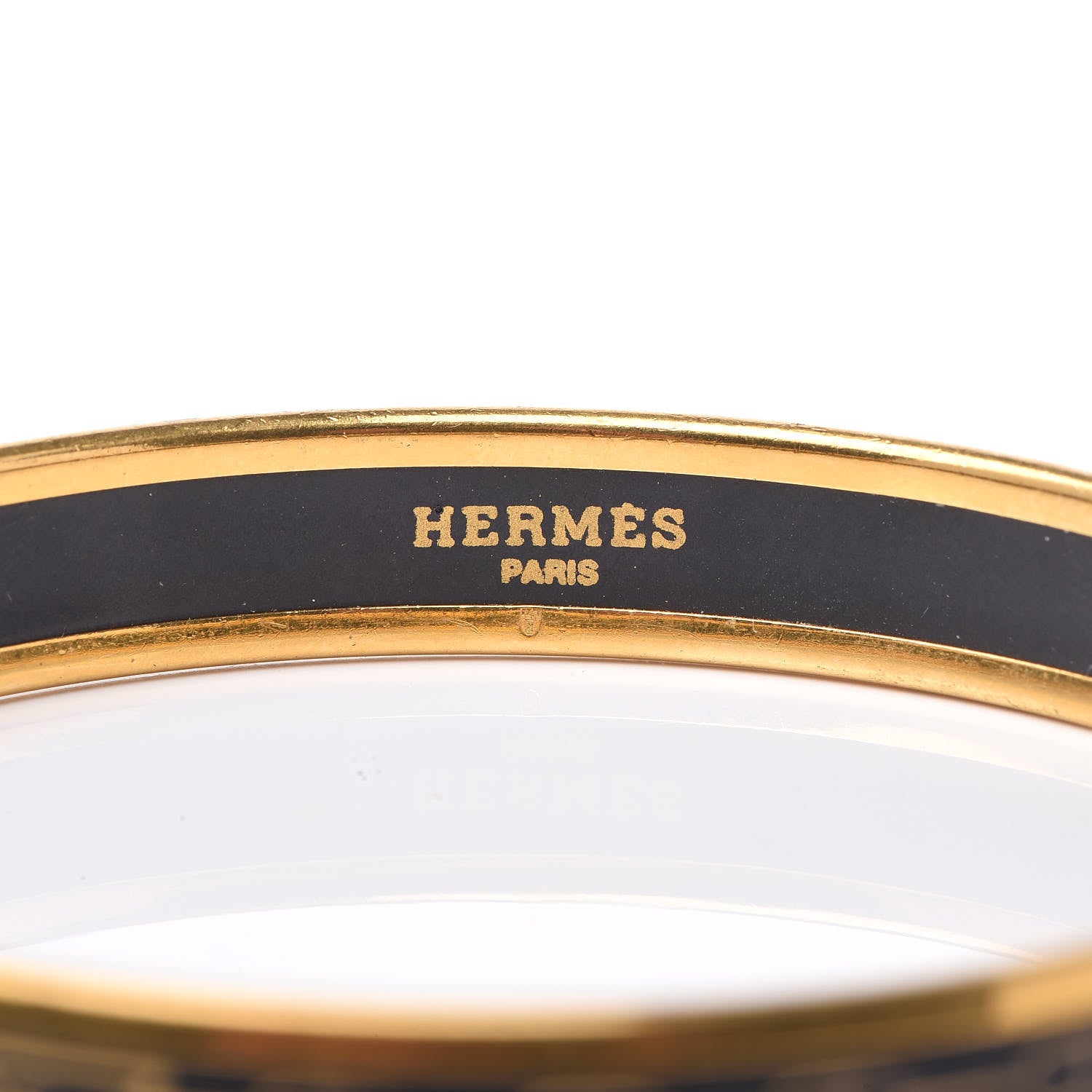 Hermes Enamel Narrow Printed Chain D Ancre Bracelet 70 Black 5 of 5