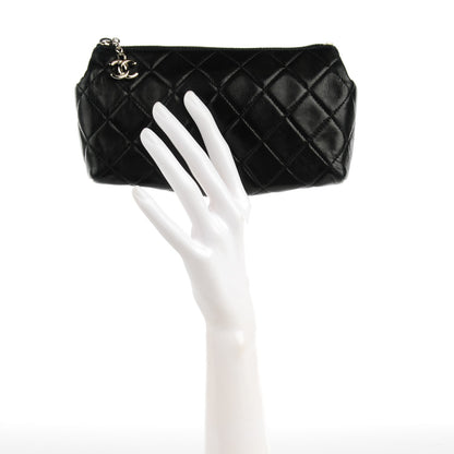 Chanel Lambskin Quilted Small Cosmetic Case Black 2 of 7