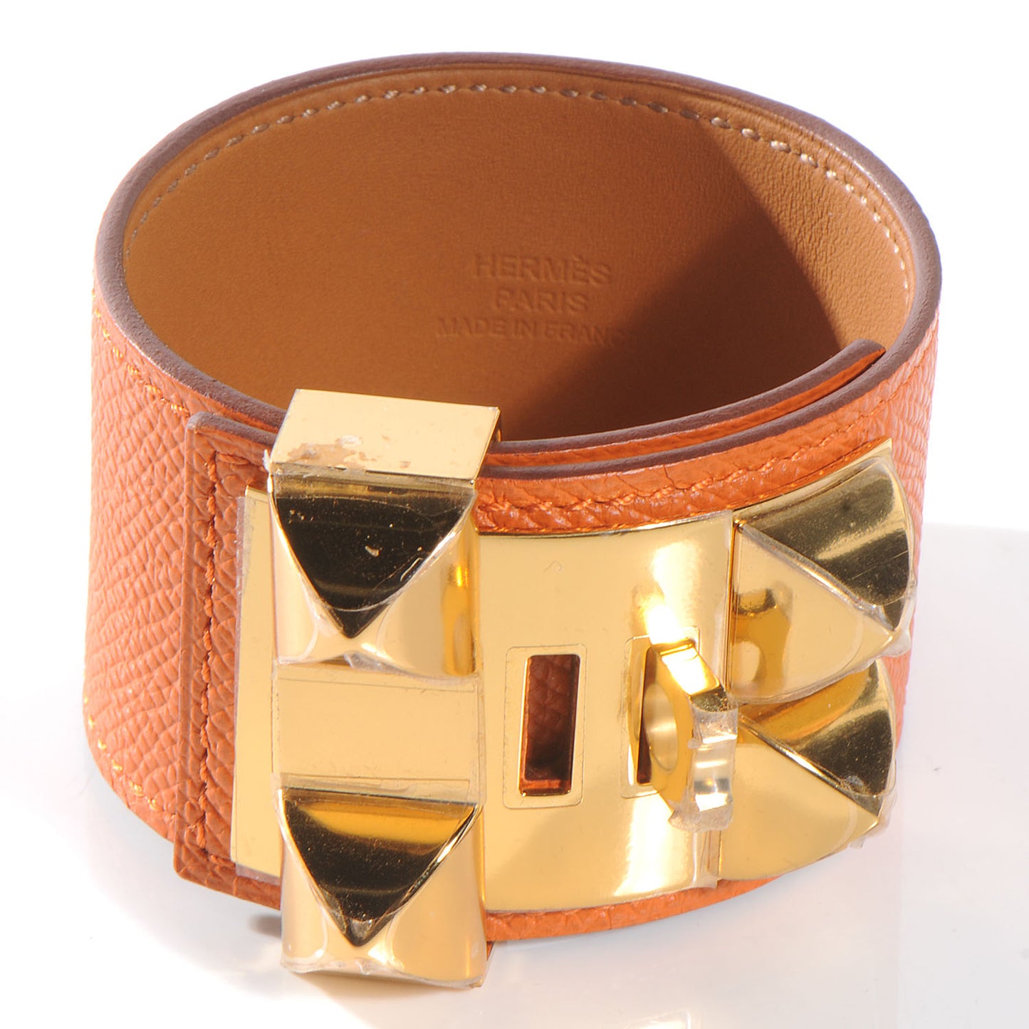 Epsom Collier de Chien CDC Bracelet Orange Large