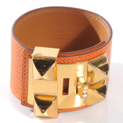 Hermes Epsom Collier de Chien CDC Bracelet Orange Large 4 of 7