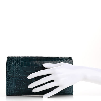 Hermes Shiny Alligator Enamel Constance Wallet Colvert 2 of 16