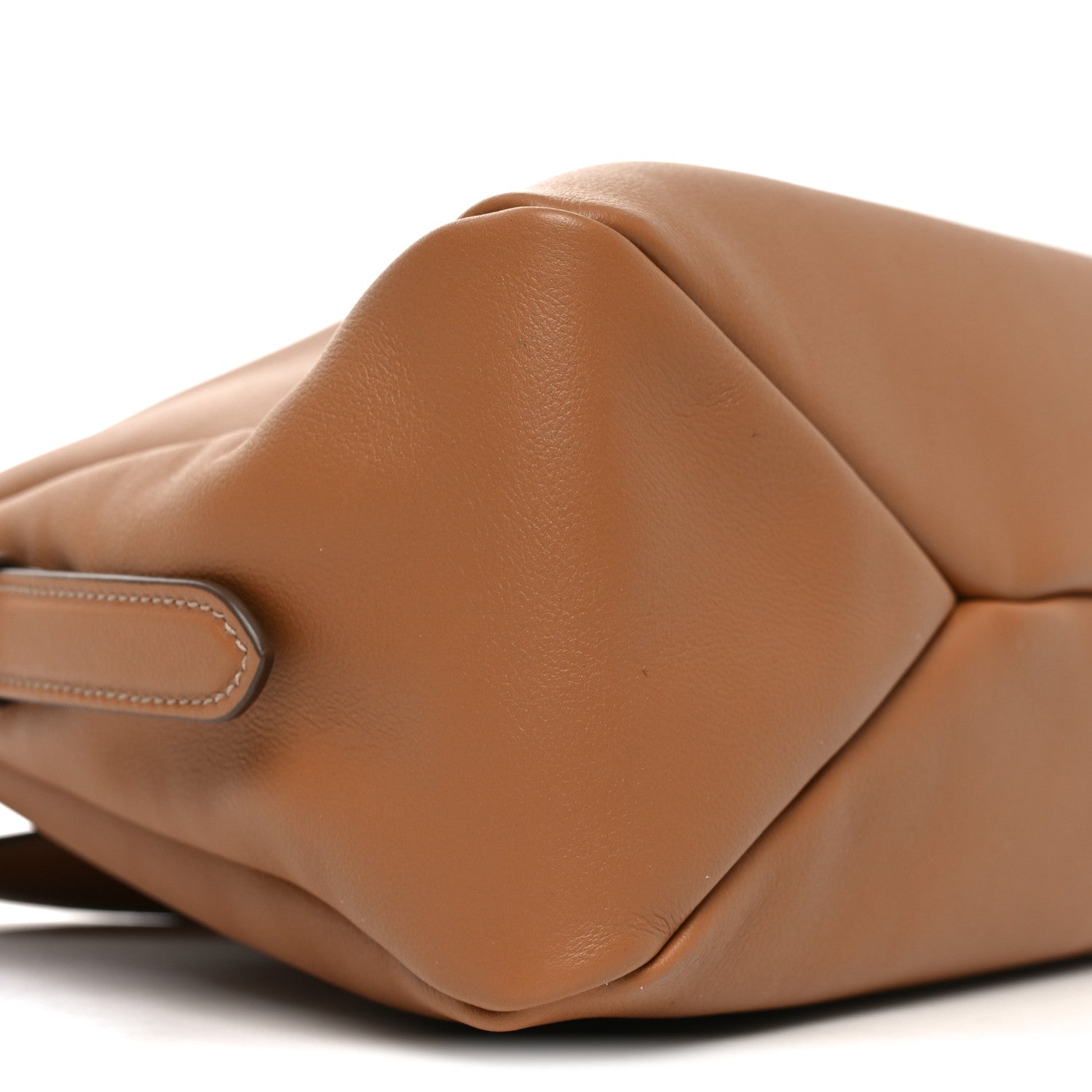 Prada Soft Calfskin Large Aimee Shoulder Bag Caramel 8 of 9