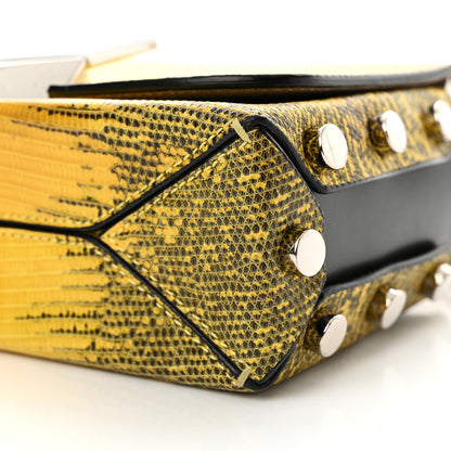 Jimmy Choo Lizard Lockett Petite Shoulder Bag Yellow 9 of 11