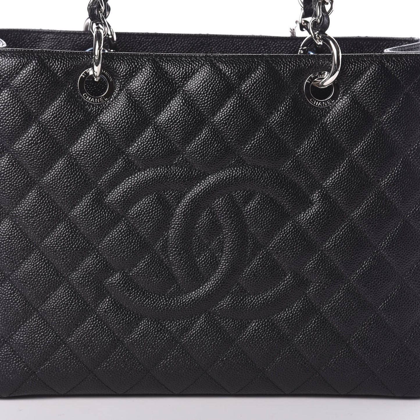 Caviar Quilted Grand Shopping Tote GST Black
