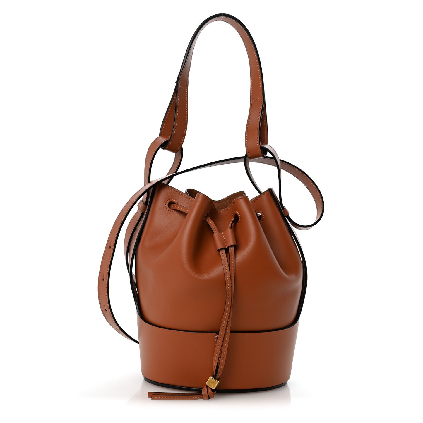 Calfskin Mini Balloon Bucket Bag Tan