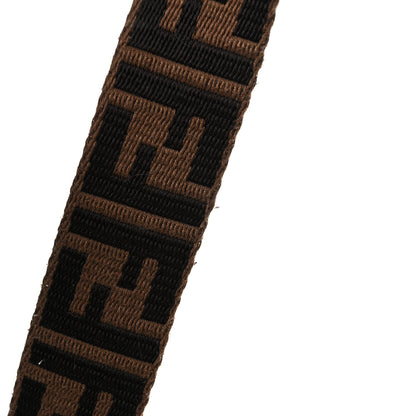 Fendi Ribbon Vitello Century FF 1974 Flat Studded Strap You Fango Marrone Ebano 7 of 8