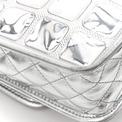 Chanel Vinyl Large Ice Cube Flap Silver 18 of 19