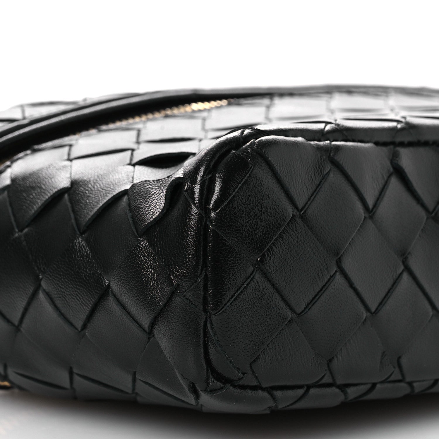 Bottega Veneta Calfskin Intrecciato Bang Bang Vanity Case Black 9 of 13