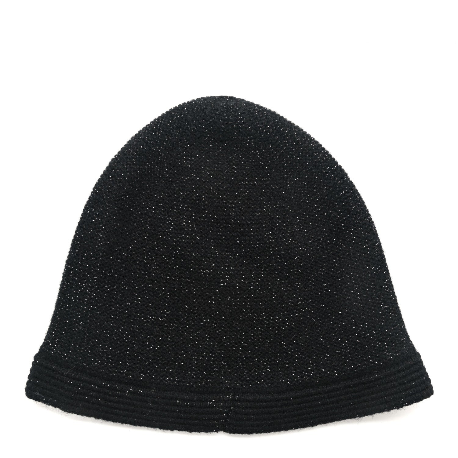 Chanel Cashmere Blend CC Beanie Hat Black 3 of 3