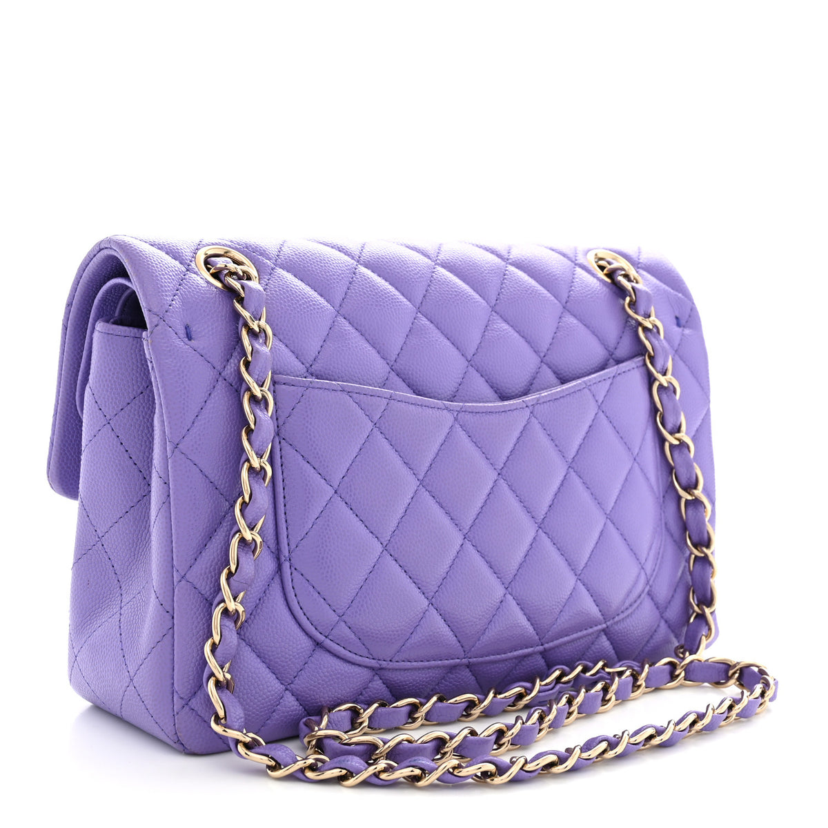 Chanel Caviar Quilted Small Double Flap Purple 3 of 13