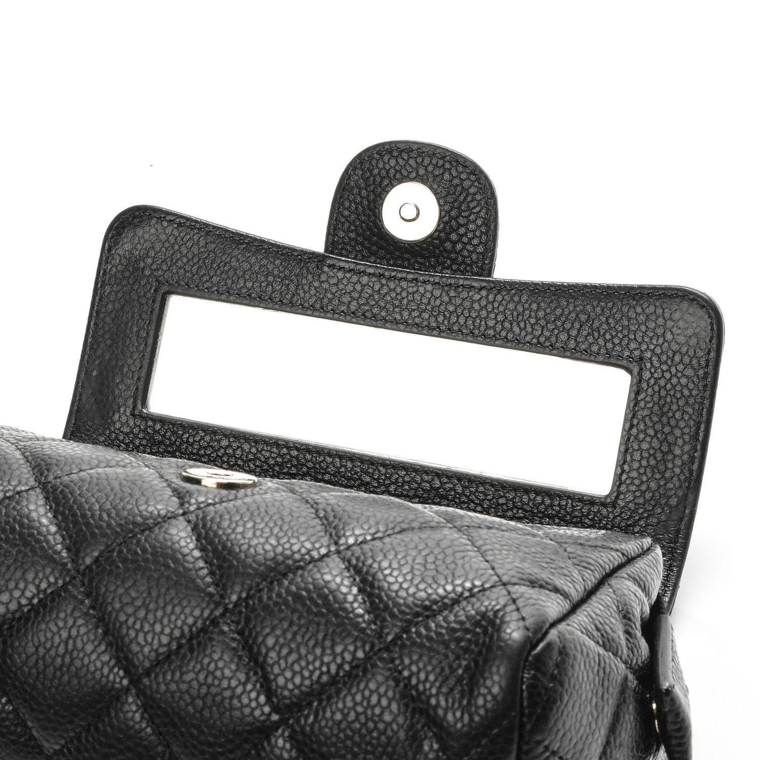 Chanel Caviar Quilted Flap Cosmetic Case Black 5 of 8