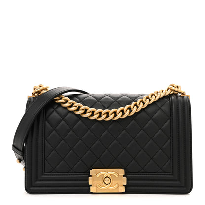 Chanel Caviar Quilted Medium Boy Flap Black 1 of 10