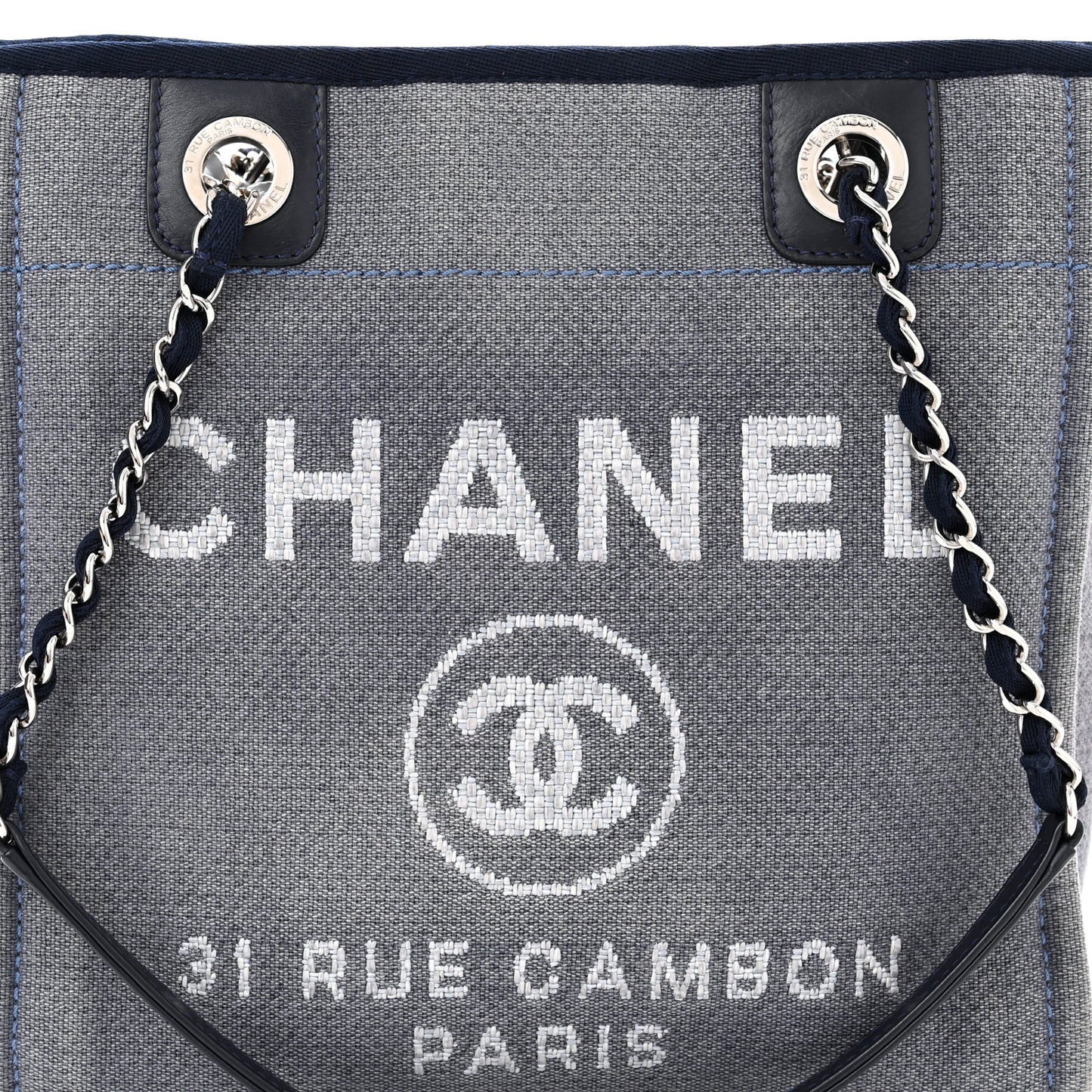 Canvas Mini Deauville Tote Denim Blue