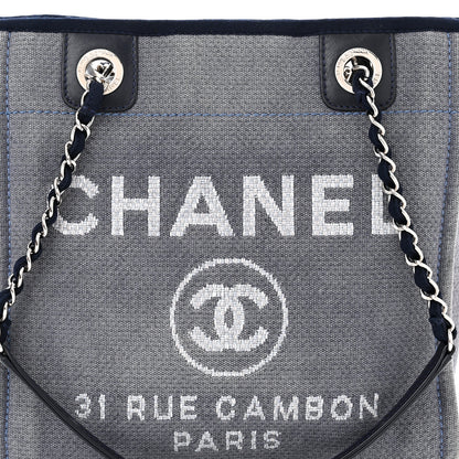 Chanel Canvas Mini Deauville Tote Denim Blue 8 of 10
