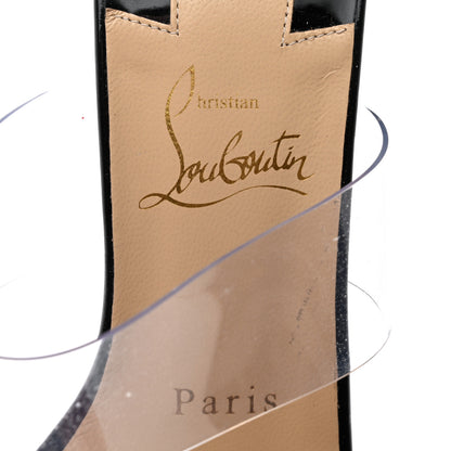 Christian Louboutin Patent PVC Just Nothing 85 Slide Sandals 36 Black 6 of 7
