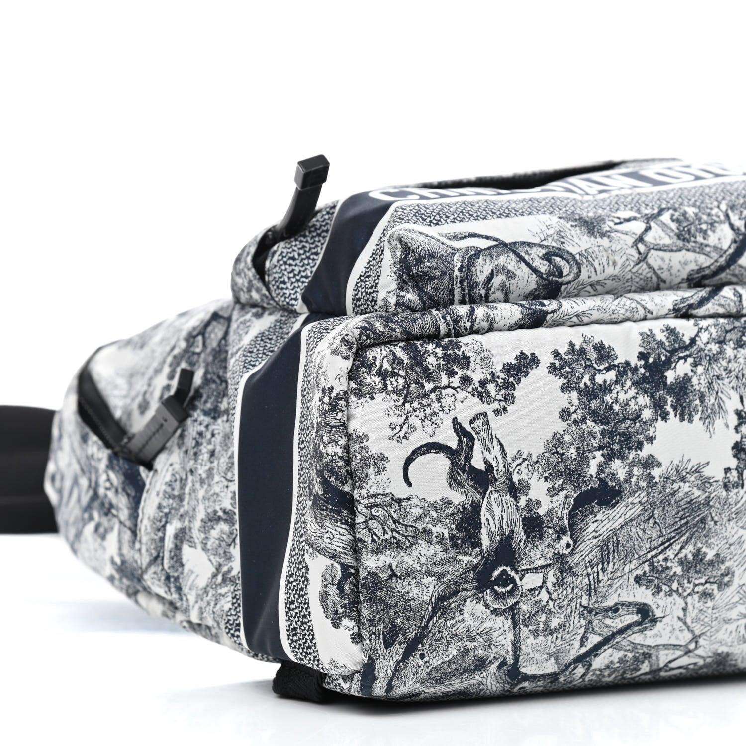 Christian Dior Nylon Technical Fabric Toile De Jouy Small Diortravel Backpack Blue 7 of 8