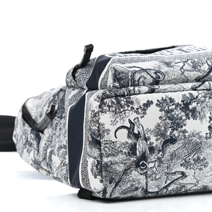 Christian Dior Nylon Technical Fabric Toile De Jouy Small Diortravel Backpack Blue 7 of 8