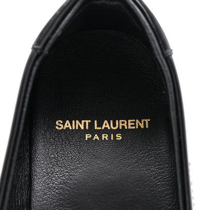 Saint Laurent Glazed Calfskin Le Loafer Penny Slippers 41 Black 8 of 9