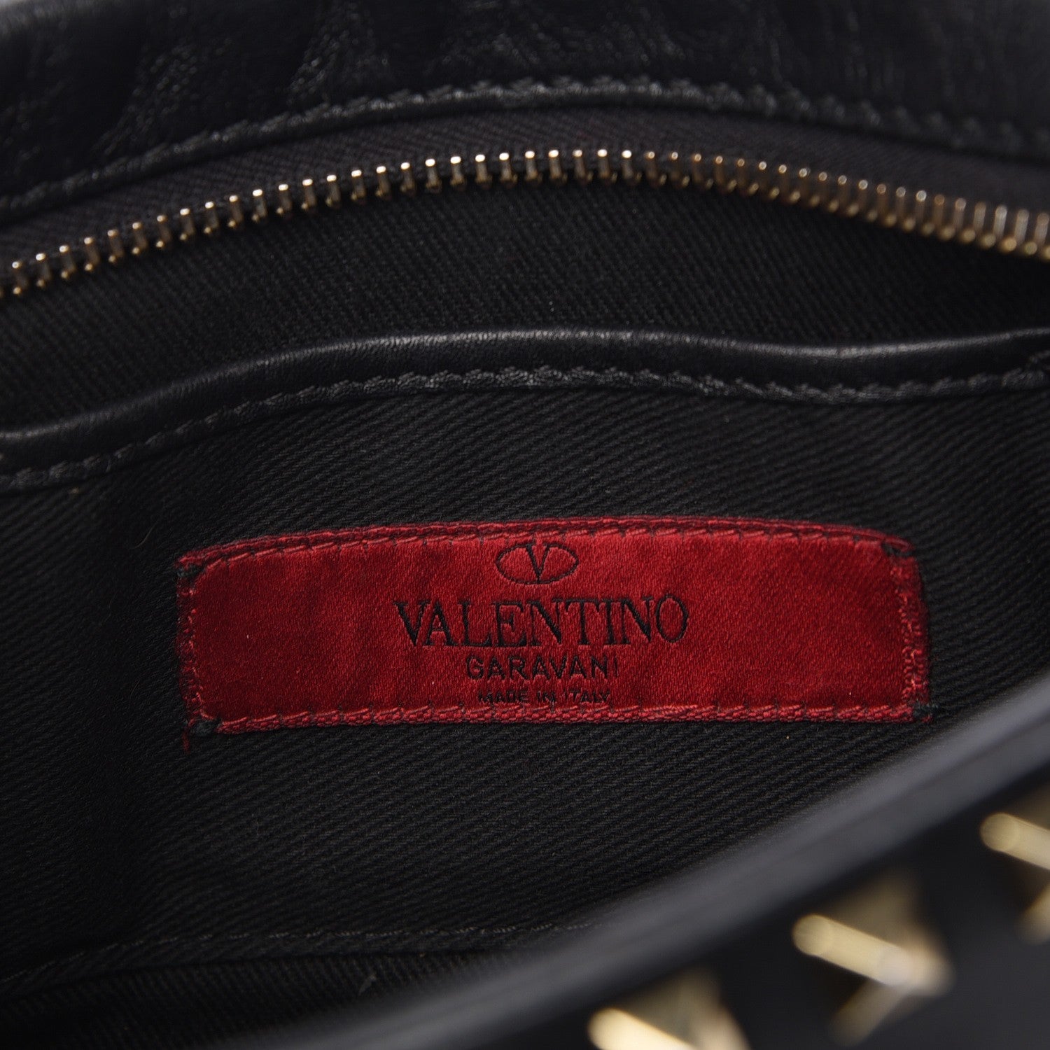 Valentino Garavani Calfskin Rockstud Camera Crossbody Bag Black 6 of 7