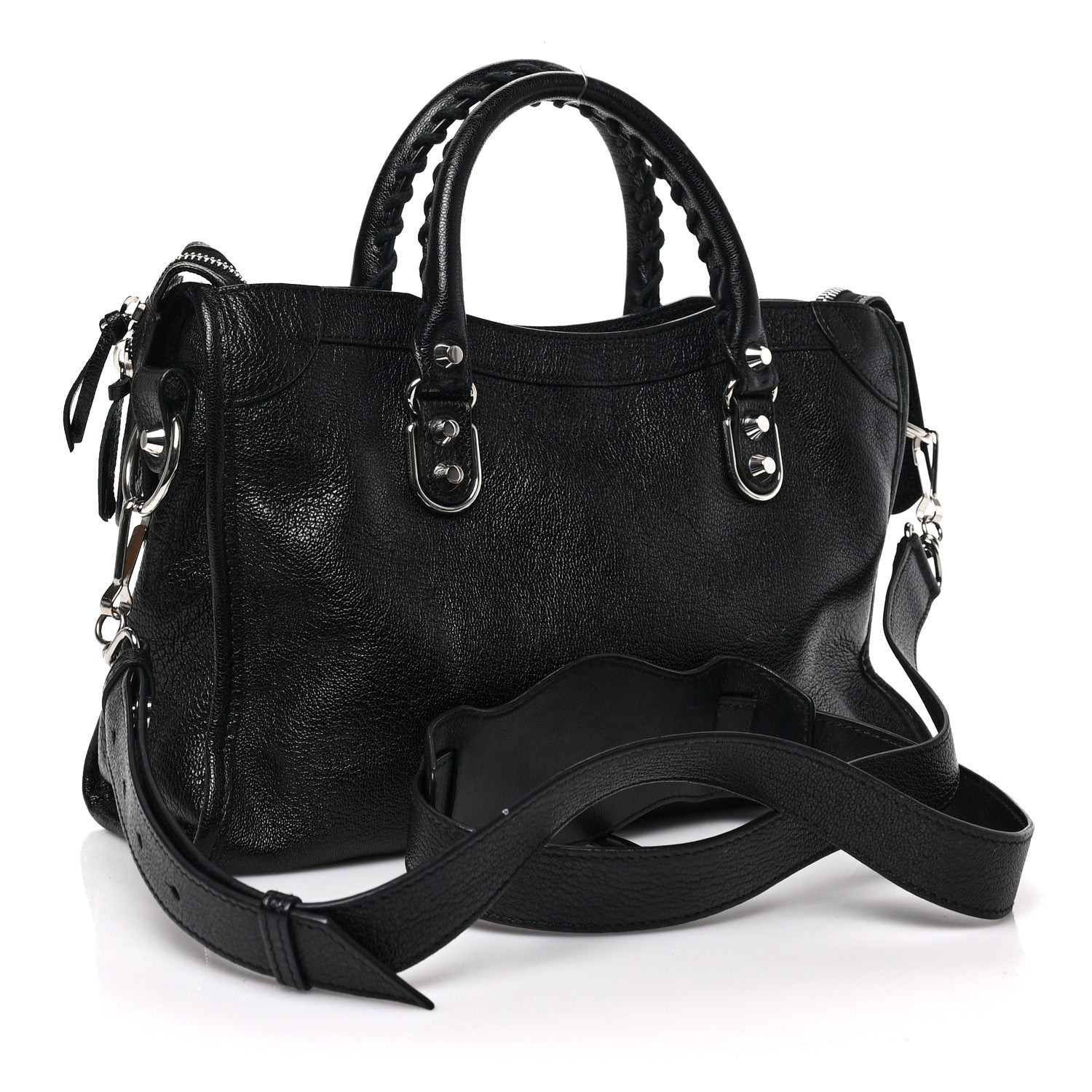 Balenciaga Chevre Silver Metallic Edge Hardware S City Black 3 of 8