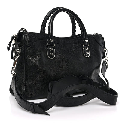 Balenciaga Chevre Silver Metallic Edge Hardware S City Black 3 of 8