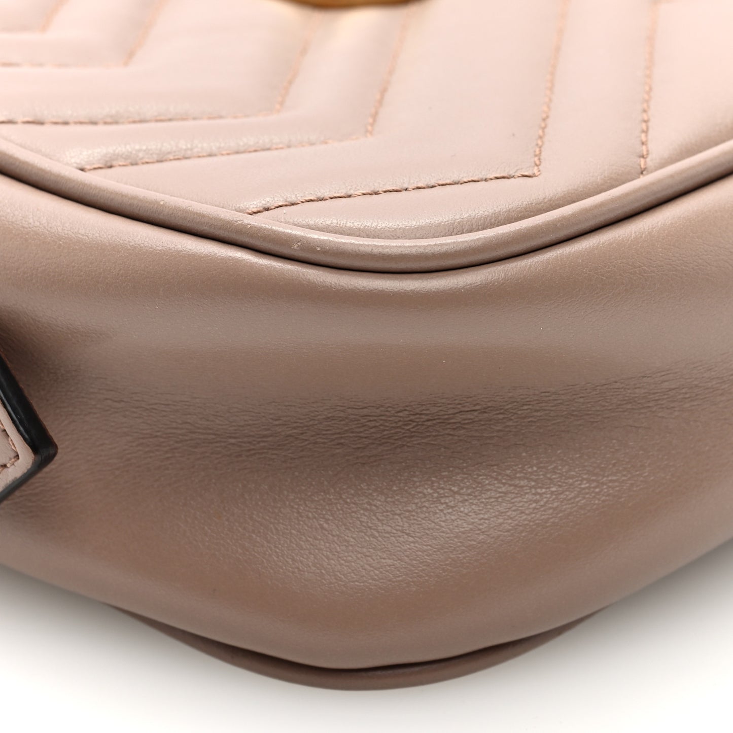 Calfskin Matelasse Mini GG Marmont Chain Shoulder Bag Nude