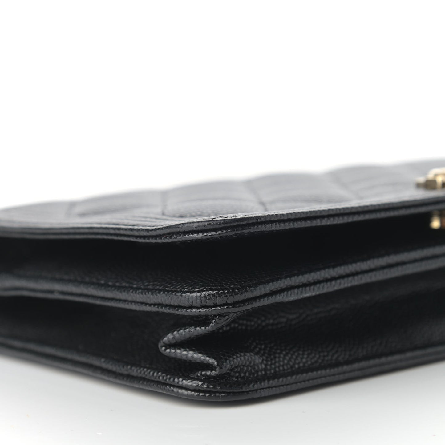 Caviar Quilted Boy Wallet On Chain WOC Black