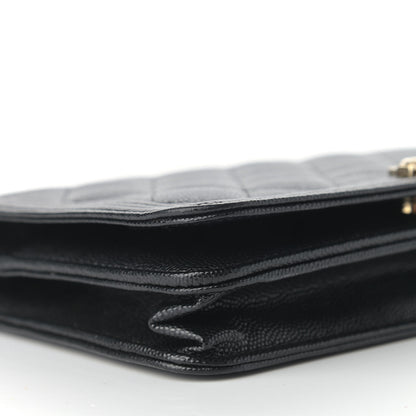 Chanel Caviar Quilted Boy Wallet On Chain WOC Black 9 of 11