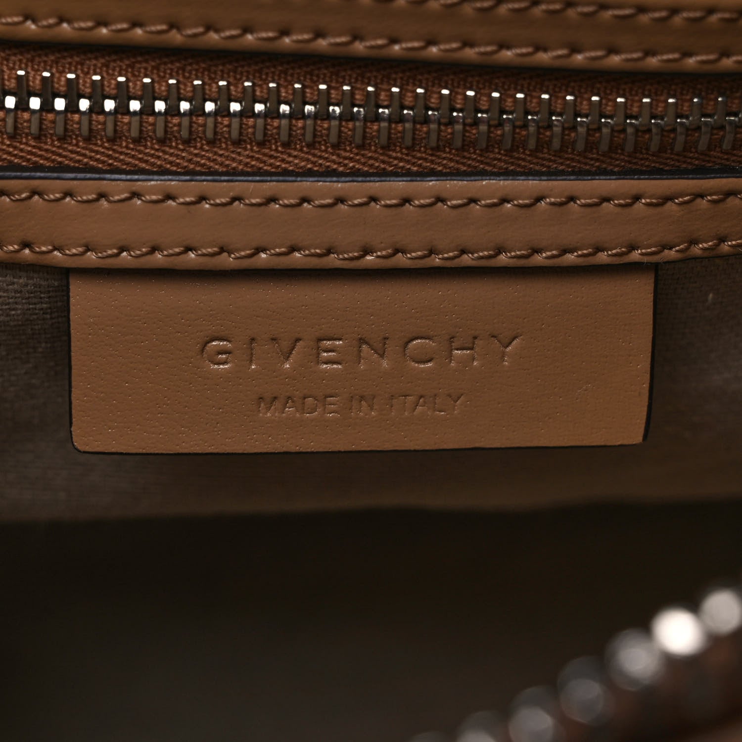 Givenchy Shiny Lord Calfskin Mini Antigona Dark Beige 6 of 10