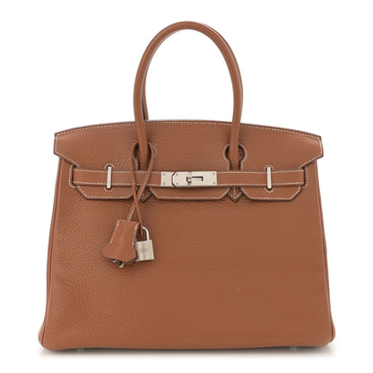 Hermes Taurillon Clemence Birkin 30 Gold 1 of 14