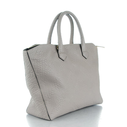 Burberry Heritage Grain Check Embossed Medium Dewsbury Tote Pale Grey 3 of 9