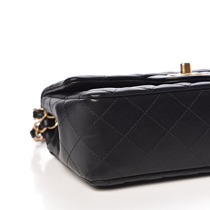 Chanel Lambskin Quilted Mini Rectangular Flap Black 8 of 11