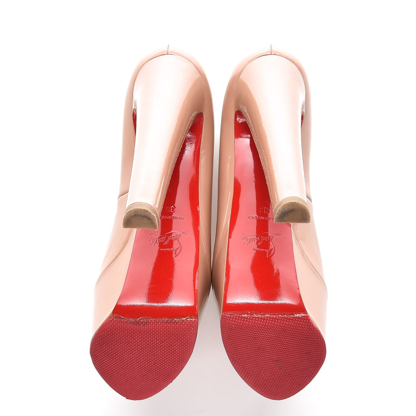 Patent Fetish Peep 150 Platform Pumps 38 Nude