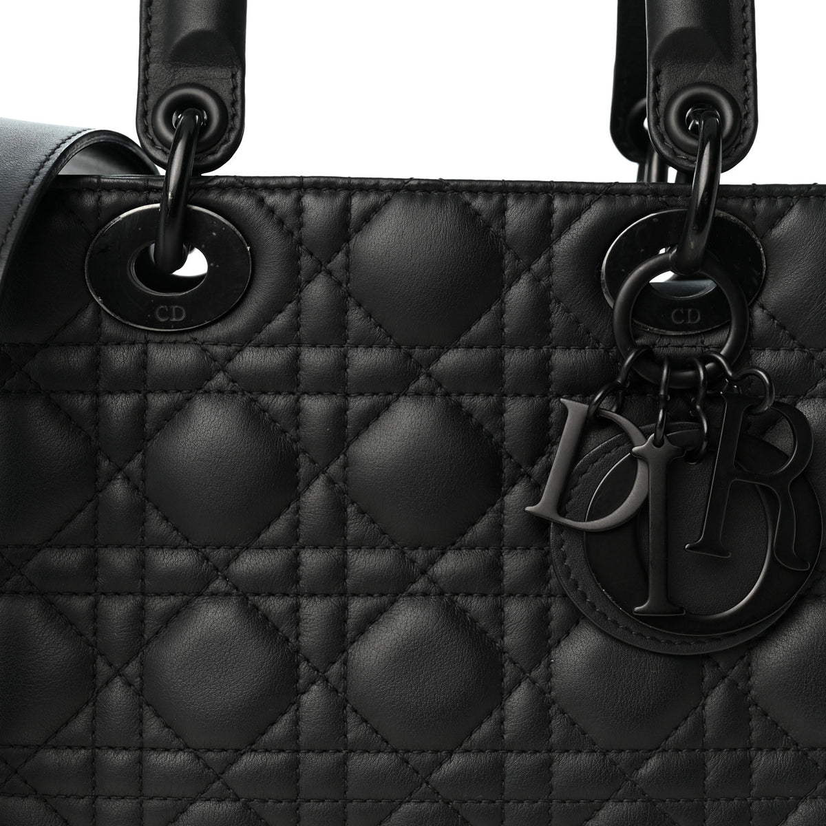 Ultra Matte Calfskin Cannage Small My ABCDior Lady Dior Black
