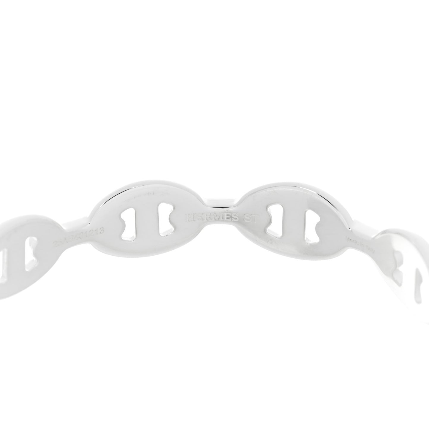 Sterling Silver MM Chaine d'Ancre Enchainee Cuff Bracelet ST