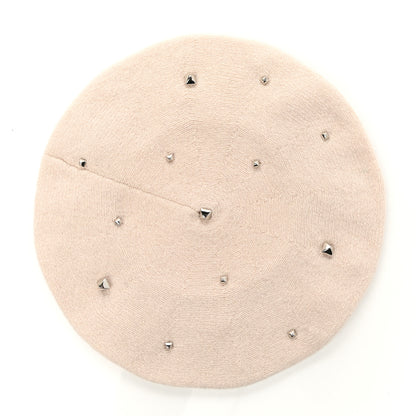 Hermes Cashmere Medor Studded Darling Beret S White 1 of 4