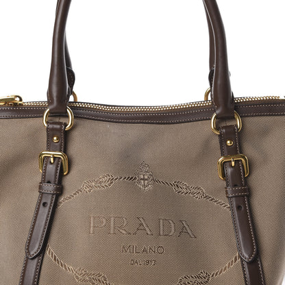 Prada Jacquard Logo Tote Corda Bruciato 11 of 11